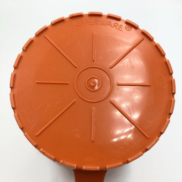 Vintage Tupperware Harvest Orange 2 Qt Beverage Pitcher 800-11 Push Button Lid - Picture 7 of 11